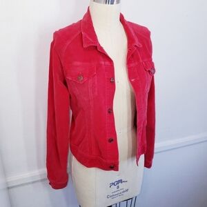 🌸 Mother | Corduroy Crop Buttondown‎ Jacket, Red